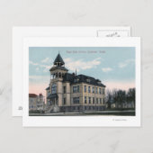 Außenansicht der East Side School Bldg Postkarte (Vorne/Hinten)