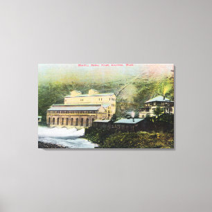 Außenansicht der elektrischen Power-Pflanze Leinwanddruck