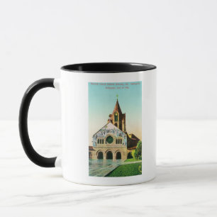 Außenansicht der Erinnerungskirche bei Stanford U Tasse