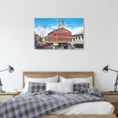 Außenansicht der Faneuil Hall Leinwanddruck (Insitu (Schlafzimmer))