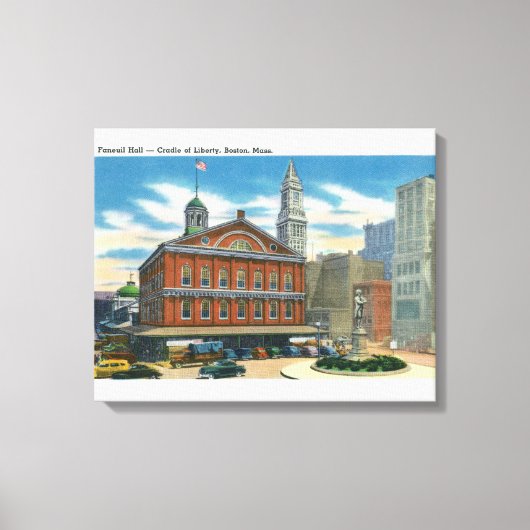 Außenansicht der Faneuil Halle # 2 Leinwanddruck (Vorderseite)