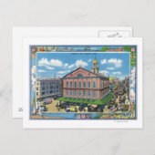Außenansicht der Faneuil Halle Nr. 3 Postkarte (Vorne/Hinten)