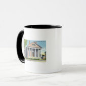 Außenansicht der Gedenkhalle Pilgrim Tasse (Vorderseite Links)