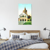 Außenansicht der Gedenkkirche in Stanford U Leinwanddruck (Insitu (Schlafzimmer))