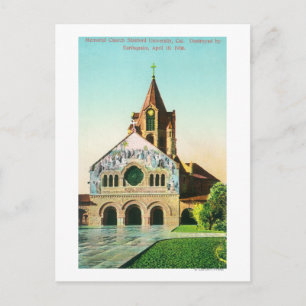 Außenansicht der Gedenkkirche in Stanford U Postkarte