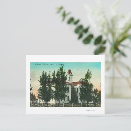 Außenansicht der Grammar SchoolCorning, CA Postkarte (Stehend Vorderseite)