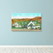 Außenansicht der grünen Hütte � Leinwanddruck (Insitu (Holzboden))