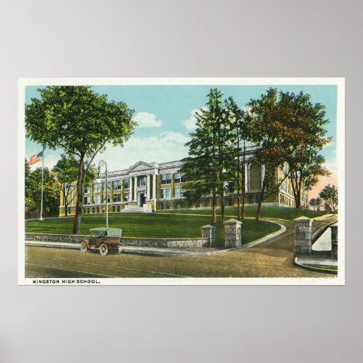 Außenansicht der Kingston High School Poster (Vorne)