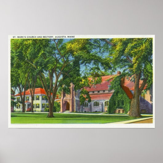 Außenansicht der Kirche St. Mark und Kirche Poster (Vorne)