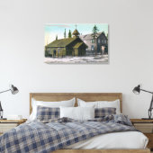 Außenansicht der Kirche St. Mathew und Leinwanddruck (Insitu (Schlafzimmer))