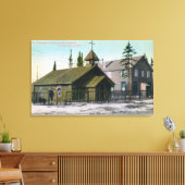 Außenansicht der Kirche St. Mathew und Leinwanddruck (Insitu (Wohnzimmer))