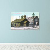 Außenansicht der Kirche St. Mathew und Leinwanddruck (Insitu (Holzboden))