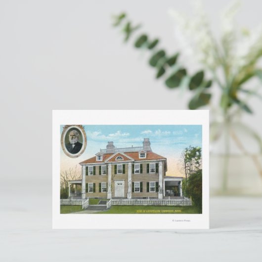 Außenansicht der Longfellow-Zuhause # 2 Postkarte (Stehend Vorderseite)