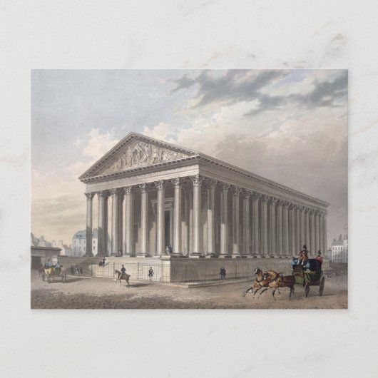 Außenansicht der Madeleine, Paris Postkarte (Vorderseite)