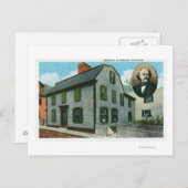Außenansicht der Nathaniel Hawthorne Postkarte (Vorne/Hinten)