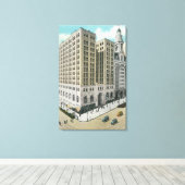 Außenansicht der nationalen Sparkasse Leinwanddruck (Insitu (Holzboden))