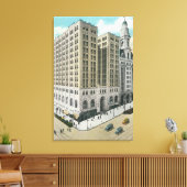 Außenansicht der nationalen Sparkasse Leinwanddruck (Insitu (Wohnzimmer))