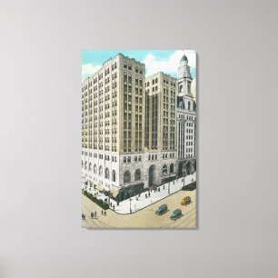 Außenansicht der nationalen Sparkasse Leinwanddruck