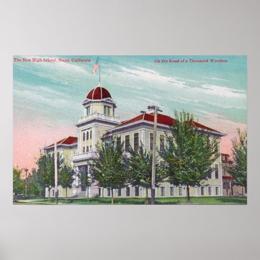 Außenansicht der neuen Hochschule Napa, CA Poster (Vorne)