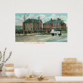 Außenansicht der Nordseite der Oberschule Poster (Küche)