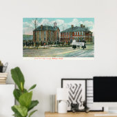 Außenansicht der Nordseite der Oberschule Poster (Heimbüro)