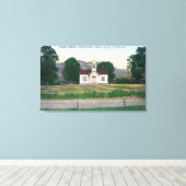 Außenansicht der öffentlichen Schule Leinwanddruck (Insitu (Holzboden))