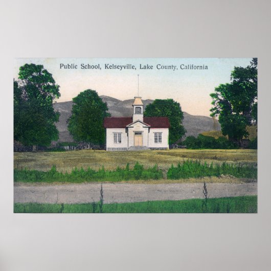 Außenansicht der öffentlichen Schule Poster (Vorne)