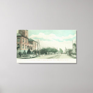 Außenansicht der öffentlicher Bibliothek auf San Leinwanddruck