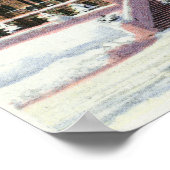 Außenansicht der olympischen Arena im Winter Poster (Ecke)