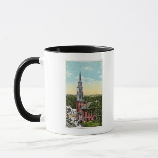 Außenansicht der Park Street Church Tasse (Links)