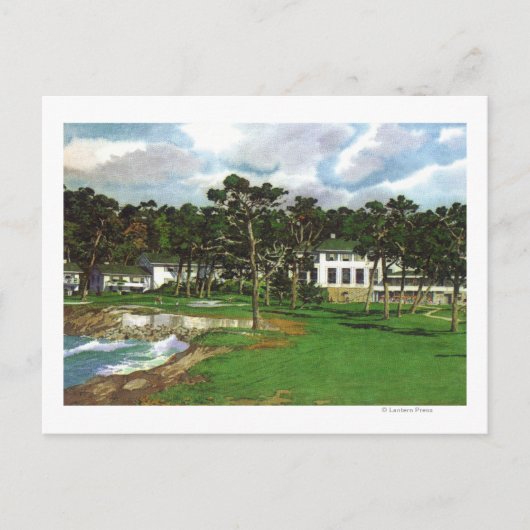 Außenansicht der Pebble Beach Lodge & Postkarte (Vorderseite)