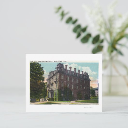 Außenansicht der Richterhalle, Universität Wesleya Postkarte (Stehend Vorderseite)