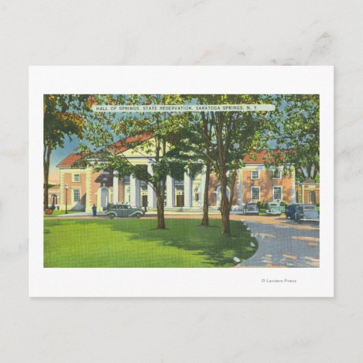 Außenansicht der Springhalle Postkarte (Vorderseite)