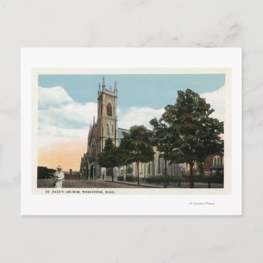 Außenansicht der St. Paul's Church Postkarte (Vorderseite)