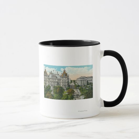 Außenansicht der Staat Hauptstadt & Bildung Tasse (Rechts)