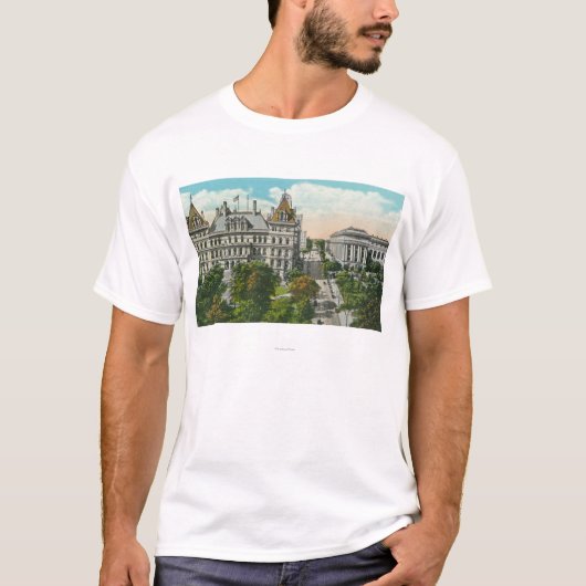 Außenansicht der Staats-Hauptstadt u. pädagogisch T-Shirt (Vorderseite)