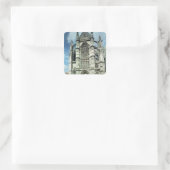 Außenansicht der Südfassade Quadratischer Aufkleber (Tasche)