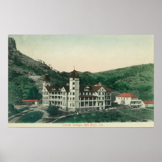 Außenansicht der toskanischen QuellenRed Bluff, CA Poster (Vorne)