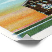 Außenansicht der Uni Miller Library von Colby Poster (Ecke)