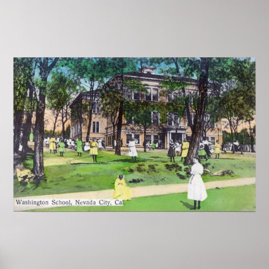 Außenansicht der Washington School Poster (Vorne)