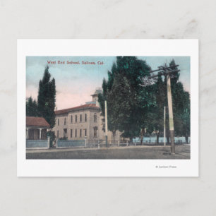 Außenansicht der West End School Postkarte