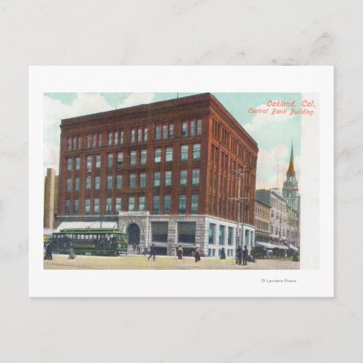 Außenansicht der Zentralbank BldgOakland, CA Postkarte (Vorderseite)