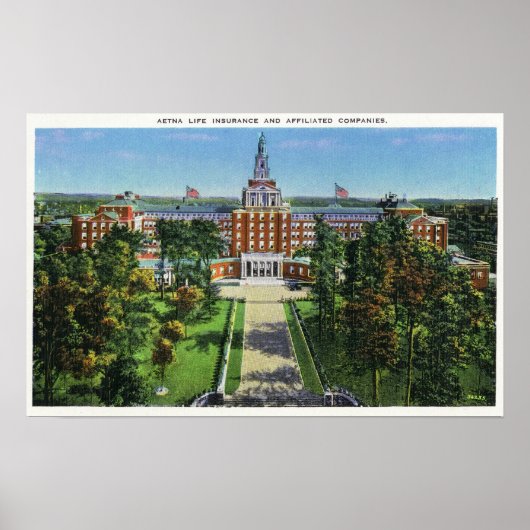 Außenansicht des Aetna Life Insurance Gebäude Poster (Vorne)