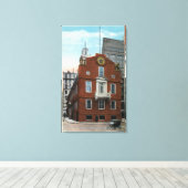 Außenansicht des alten Staat Haus # 2 Leinwanddruck (Insitu (Holzboden))