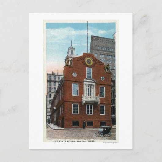 Außenansicht des alten Staat Haus # 2 Postkarte (Vorderseite)