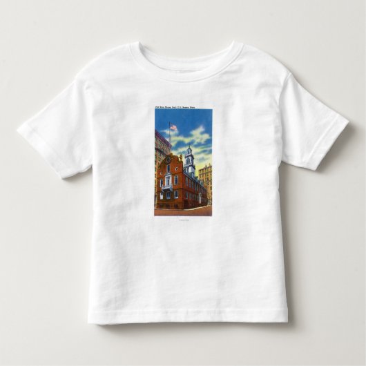 Außenansicht des alten Staats-Hauses Kleinkind T-shirt (Vorderseite)