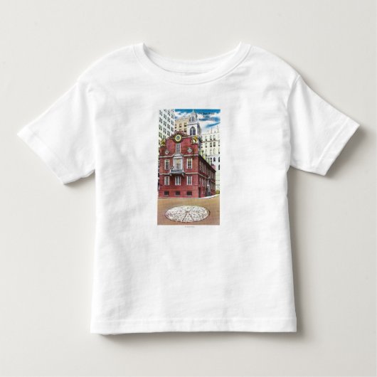 Außenansicht des alten Staats-Hauses Kleinkind T-shirt (Vorderseite)
