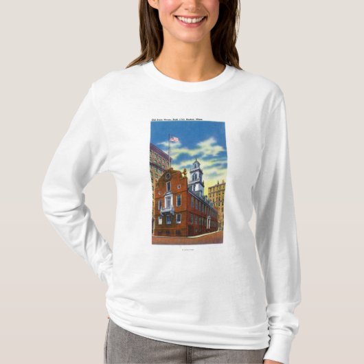 Außenansicht des alten Staats-Hauses T-Shirt (Vorderseite)