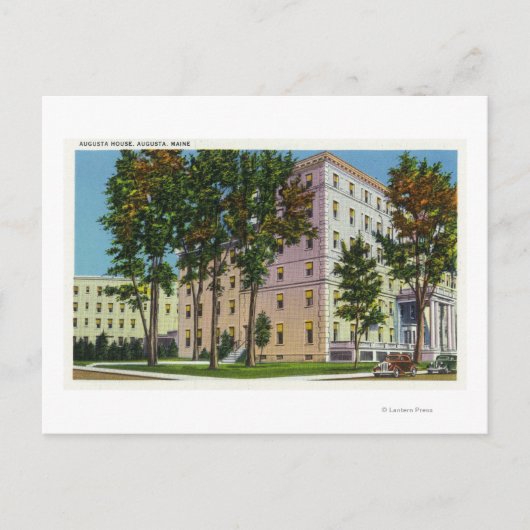 Außenansicht des Augusta-Hauses Postkarte (Vorderseite)