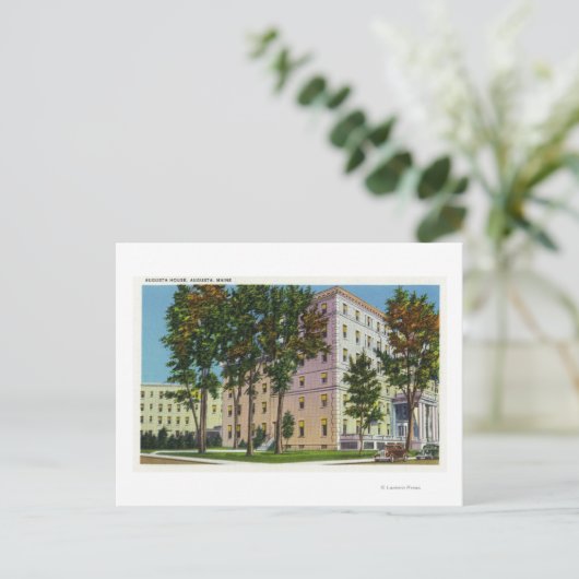 Außenansicht des Augusta-Hauses Postkarte (Stehend Vorderseite)